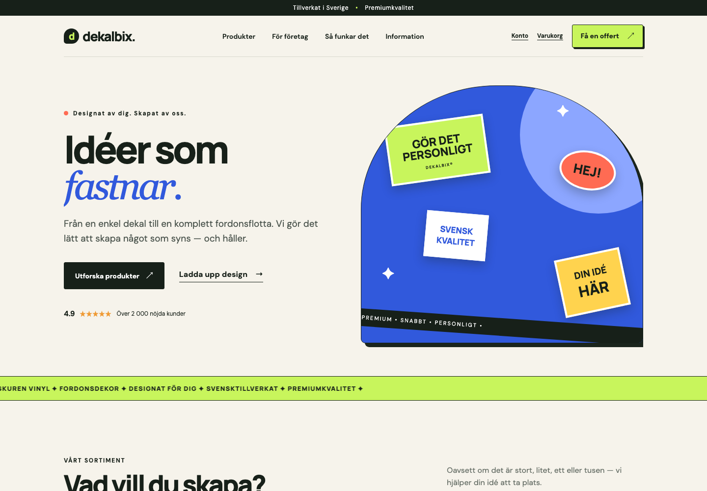 Skärmbild av Dekalbix